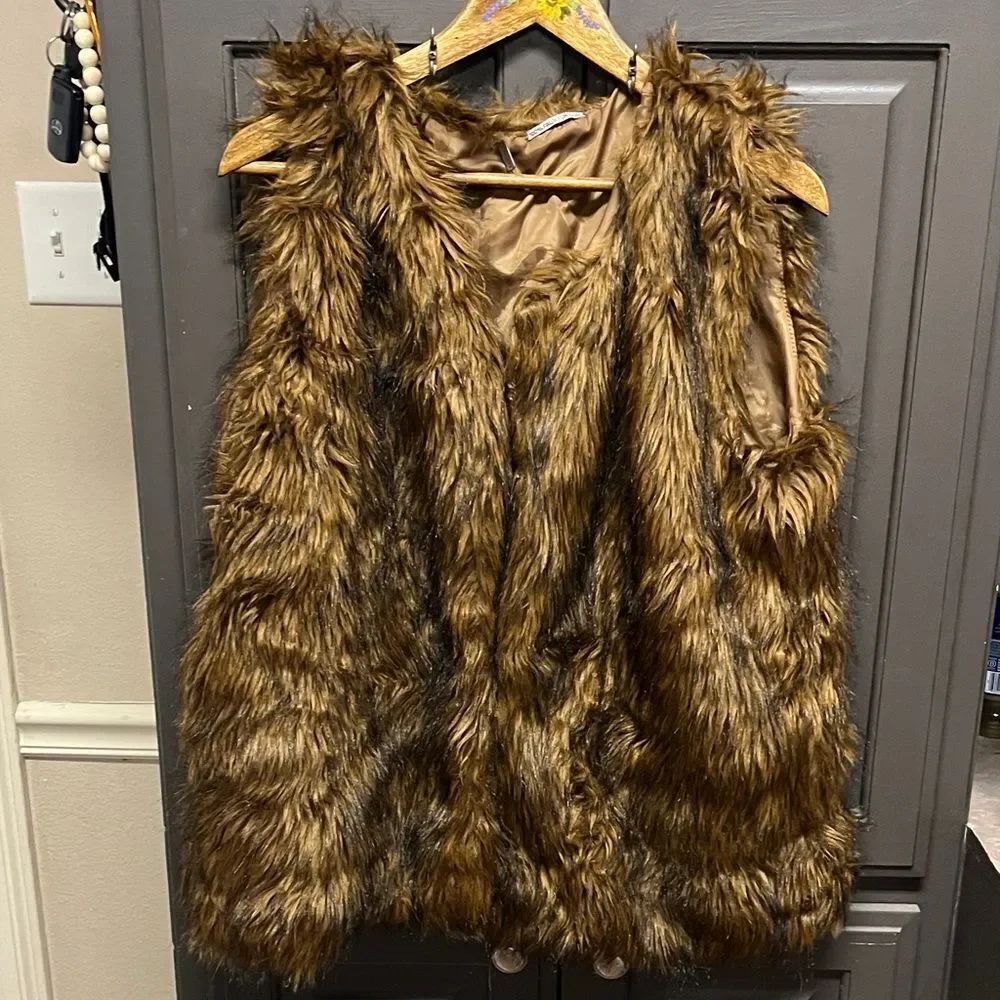 Poof faux fur vest
